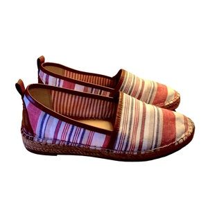 GH Bass & Co Espadrilles Striped Canvas Slip On Shoes